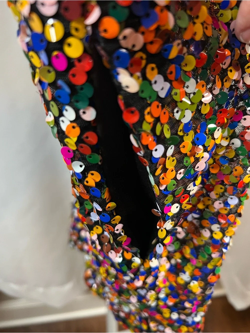 GUESS NWT Multicolor Sequin Shorts Romper Pockets Size Small Party Festival